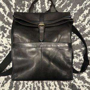 Joseph Abbouf Black leather backpack
